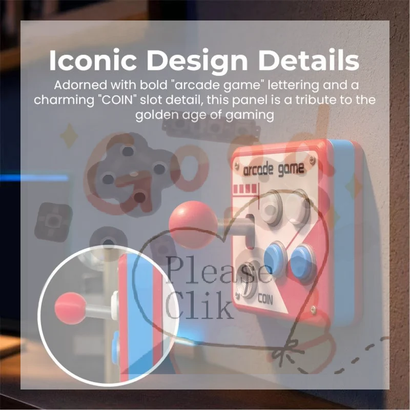 【HG】3D Retro Arcade Game Design Light Switch Panel With Joystick Function,