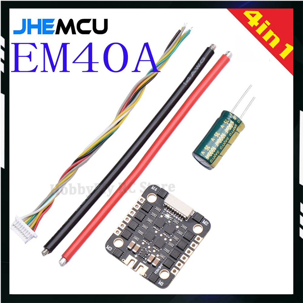 

JHEMCU EM40A BLHELI_S ESC DShot600 2-6S 4in1 Brushless ESC for FPV Racing Freestyle Micro Drones DIY Parts