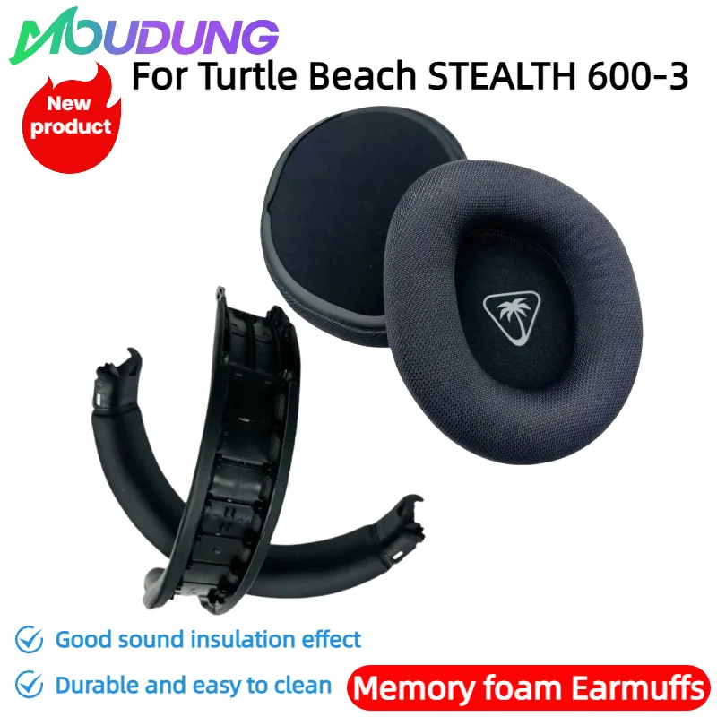 

MOUDUNG Replacement Breathable mesh fabric foam Ear Pads For Turtle Beach STEALTH 600-3 Gaming Headset EarPads Repair Parts