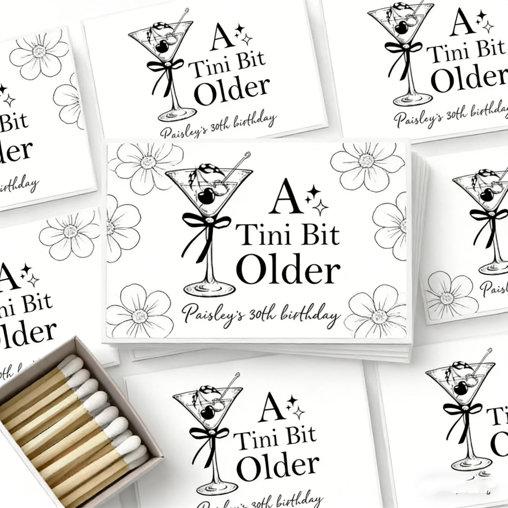 

Персонализированные подарочные коробочки для спичек на день рождения «A Little Older» (или «На год старше»), сувениры и подарки для друзей на особый день рождения