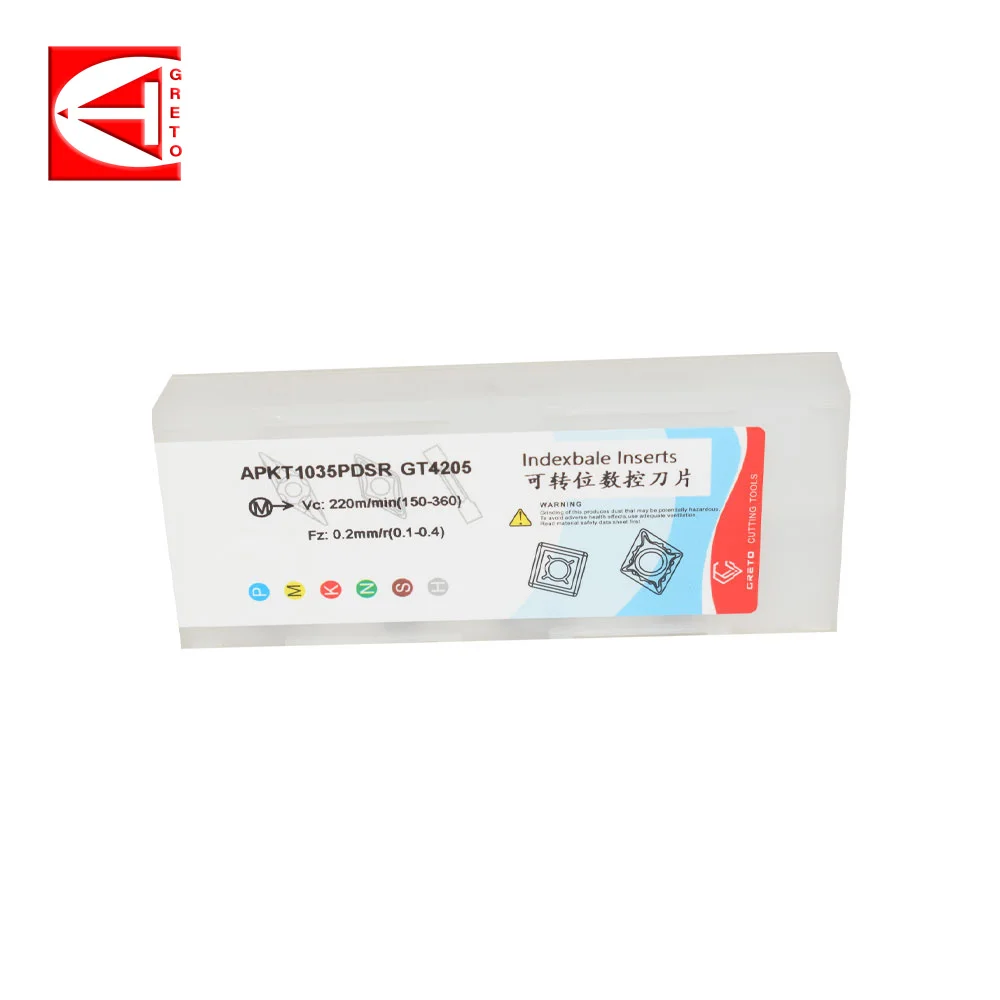 Imagem -05 - Greto-carbide Milling Insert para Aço e Cor Preta Apkt1035 Pdsr Apkt1035pdsr Apkt 1035 Pdsr Gt4202 Aço Inoxidável