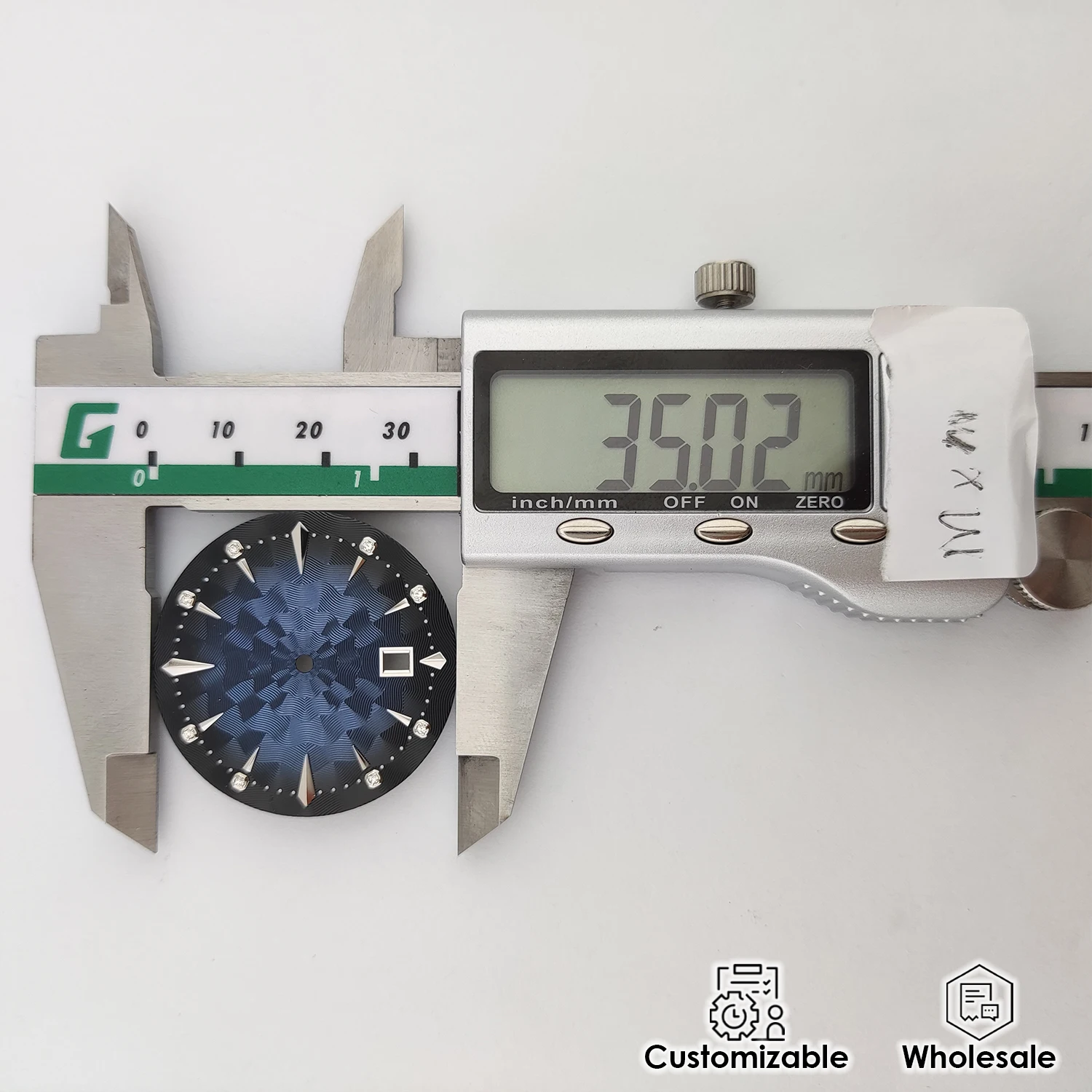 NEW 35MM Dial For Watch Classic NH35 Dial Diamond Index Date at 3 O'clock Watch Refit Accessories Wholesale Watch Dial