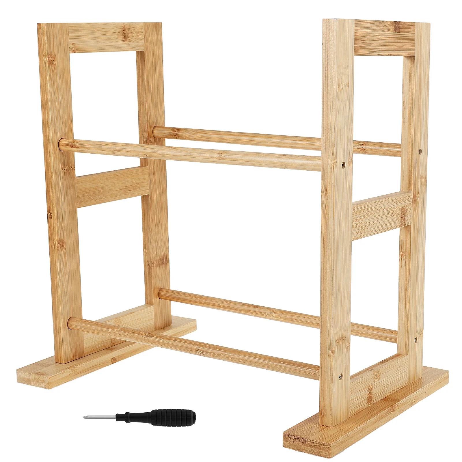 Holz 3D-Drucker Filament Lagerregal Desktop 2-stufiger 3D-Drucker Filament Spulenhalter Ständer für Home Office Workshop Studio