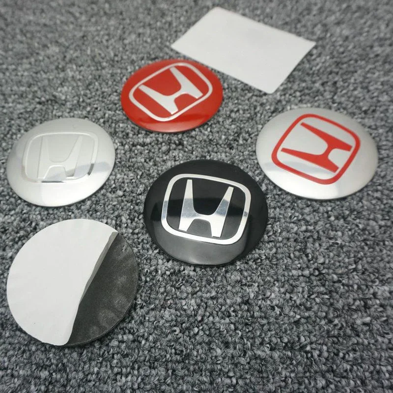 4pcs 56mm Car Wheel Center Hub Cap Badge Emblem Decal Wheel Sticker For Honda Civic Accord Fit City Vezel CRV Odyssey Pilot Jazz
