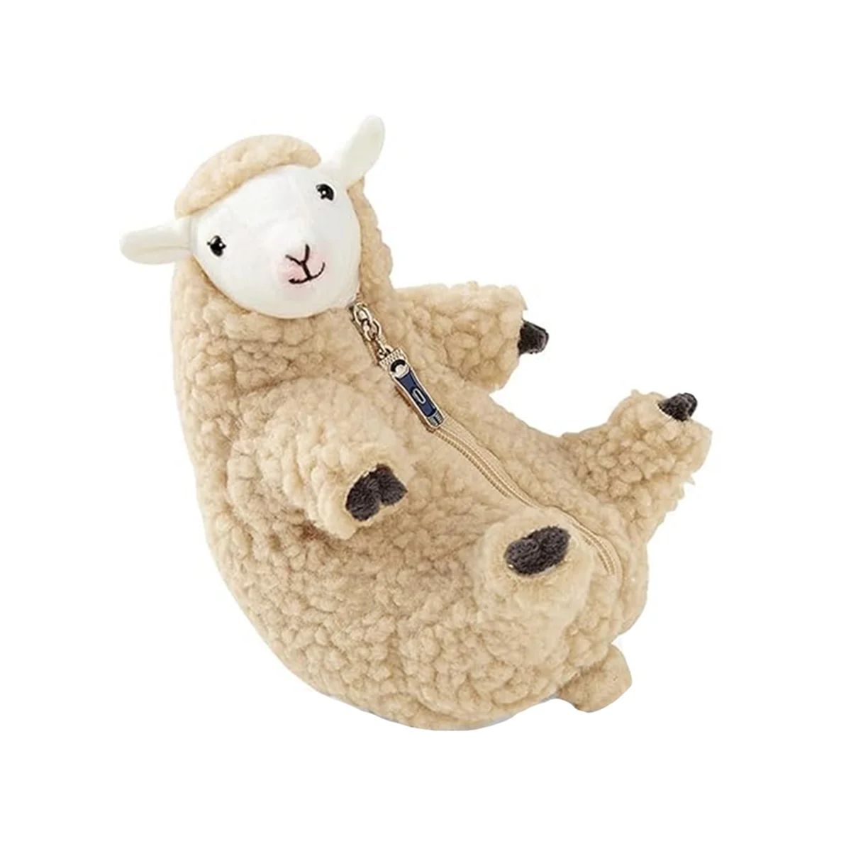 Peluche d'agneau drôle pour filles et garçons, mouton rasé, animal en peluche mignon, copain endormi pour animaux de compagnie, meilleurs cadeaux d'anniversaire pour adolescents