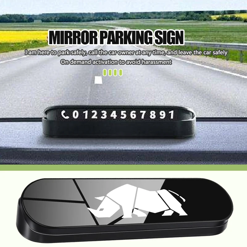 Universal Car Temporary Mirror Parking Phone Number Plate For Suzuki Grand Vitara Sport Jimny Swift Alto Spacia Samurai