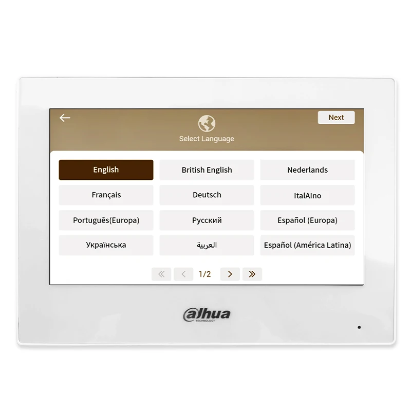 شاشة Dahua IP الداخلية PoE 7 بوصة شاشة اتصال داخلي عبر الفيديو VTH2621GW-P محطة الباب وشاشة كاميرا IP رقمية كاملة MultiLang H.265