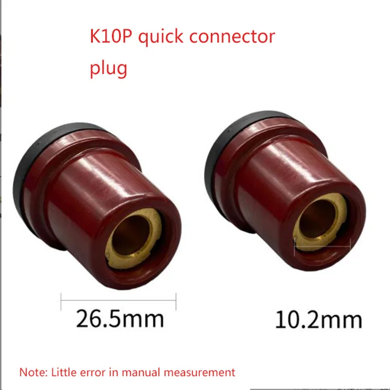 Soldador plug soquete cone tipo em linha rápida plug k10p soldador junção rápida redonda preto vermelho