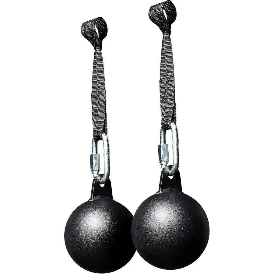 

Includes Carabiner and 5" Straps Options | Forearm, Wrist & Hand Exerciser,Fitness Cannonball Grips | Pull Up & Grip Strength Tr