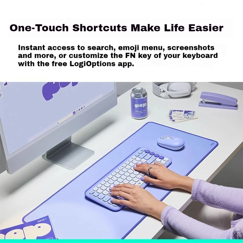 New Bubble Series Pop Icon Keys Keyboard Mouse Combos Wireless Bluetooth Keyboard Pop Mpuse Set For Office Laptop Windows Macos