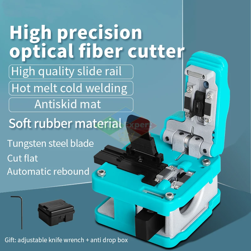 High-precision fiber cleaver with waste fiber box fiber optic cable cutter fiber fusion splicer cutter