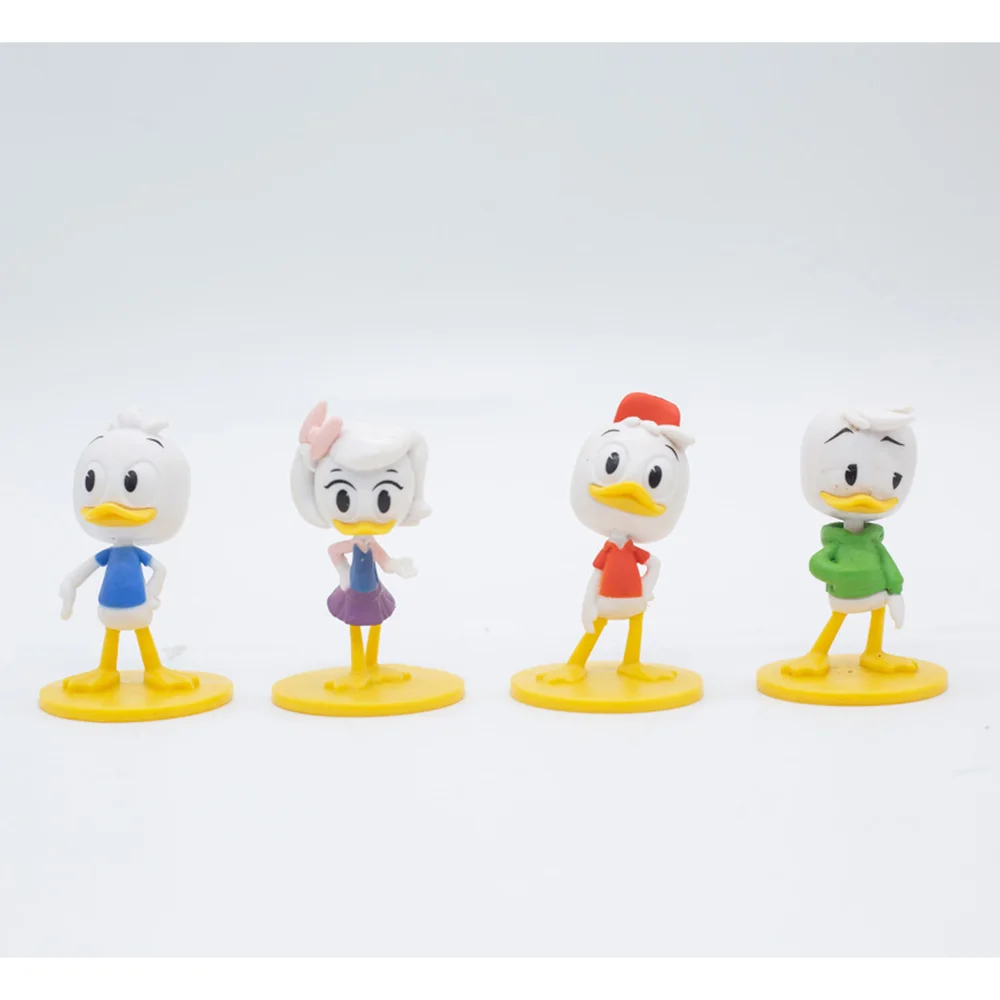 Disney DuckTales Paperino Launchpad McQuack Huey Dewey Louie Cuckoo-loca Regali per bambole Giocattolo Modello Anime Figure Raccogliere ornamenti