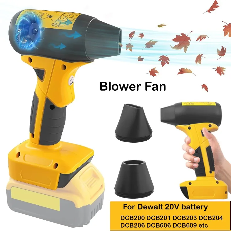 130000RPM Blower Fan Cordless Blower For Dewalt 18-20V Battery Portable Handheld Turbo Jet Fan Blowers For DCB200 DCB201 DCB203