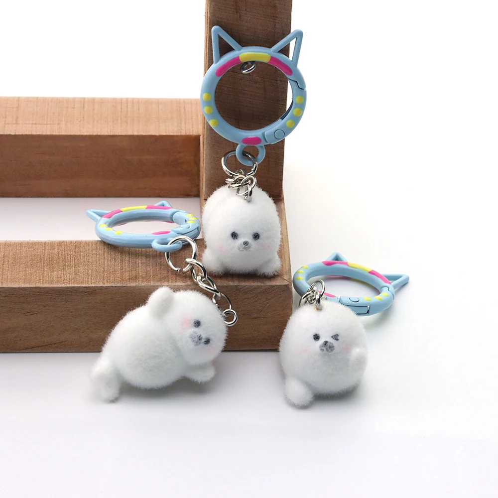 1 قطعة ثلاثية الأبعاد يتدفقون الراتنج ختم القط الأذن المفاتيح لطيف الحيوان قلادة لحقيبة الهاتف السحر ديكور المنزل صنع الحرف بالجملة