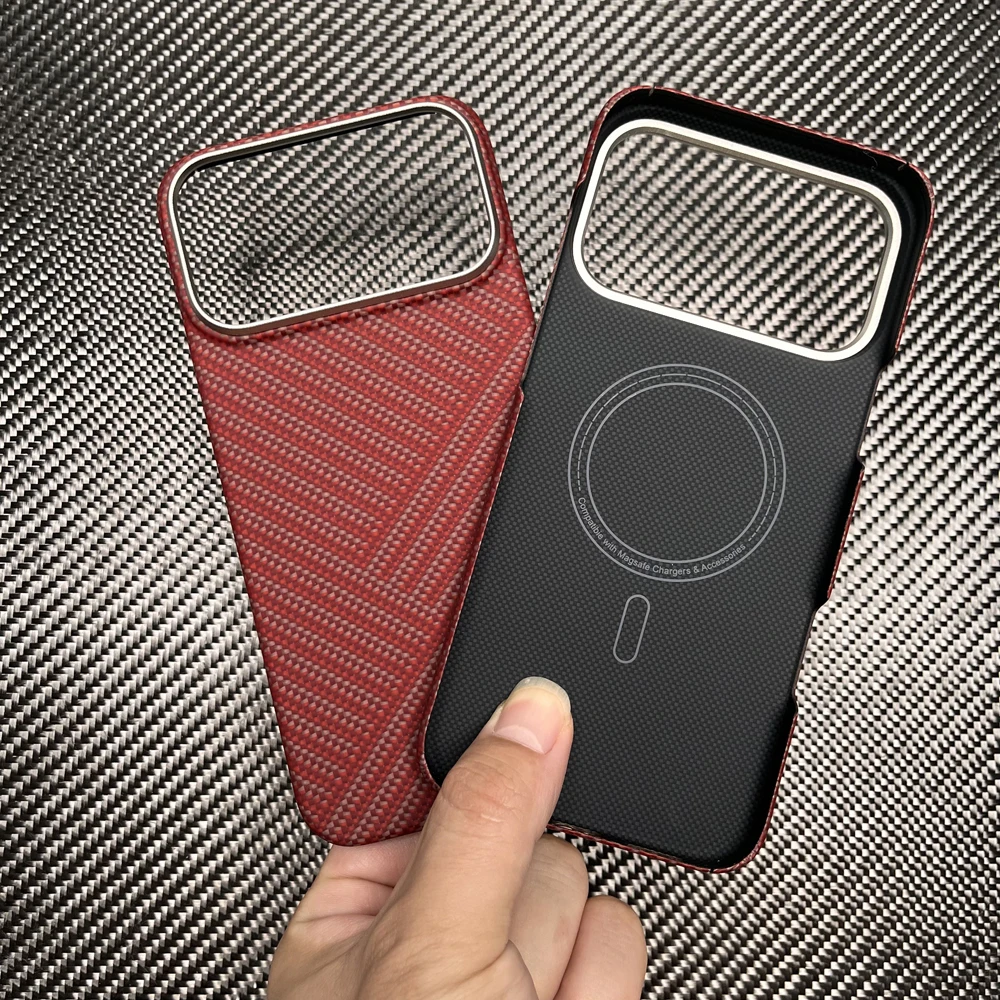 Etui z włókna węglowego do iPhone 18 Pro Max, ultracienkie, z ochroną obiektywu, pokrowiec z włókna aramidowego do iPhone 18 Pro. — zdjęcie produktu 3