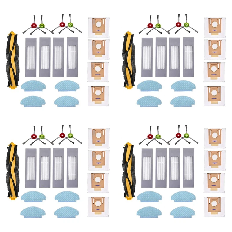 

X16A 2025 NEW-4X For ECOVACS DEEBOT N10 N10 PLUS Robot Vacuum Cleaner Main Side Brush Hepa Filter Mop Cloth Dust Bag Replacement