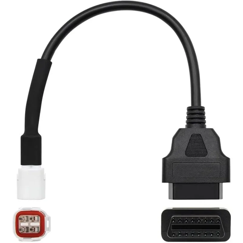 4 Pin To 16 Pin OBD2 Diagnostic Adapter Cable for Yamaha Motorcycles MT07 MT09 MT10 TRACER XSR FZ FJR Tenere CAN Bus Code Reader