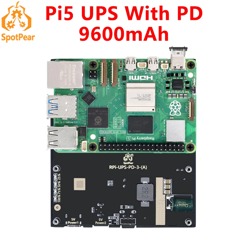 

Raspberry Pi 5/4B UPS PD Trigger активация источник бесперебойного питания 9600 мАч 5 В/5 А 25 Вт для телефона/мини-компьютера ПК