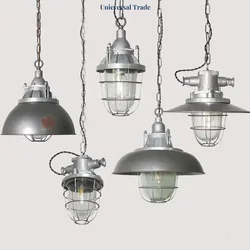 American retro pendant light industrial style LOFT chandelier creative iron LED bar counter decorative pendant light