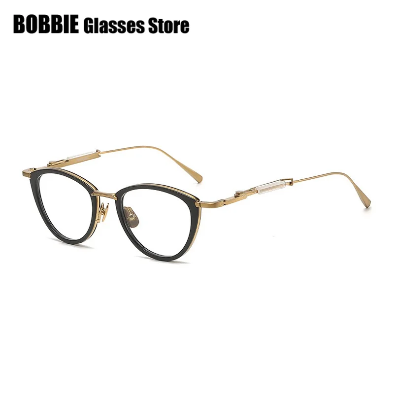 Creative Eyeglass Frame Oval Cat Glasses Frame Brand Design Adjustable Eyeglass Leg Ultra Light Eyewear Unisex Myopia 2024 New