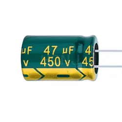 2/5/10PCS 450v 47UF high frequency low impedance 450v47UF aluminum electrolytic capacitor size 16*25 20%