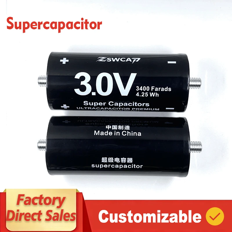 Novo Estabilizador de Energia para Áudio Automotivo 2026 3V 3400F 3.15V Capacitor Farad Regulador de Tensão
