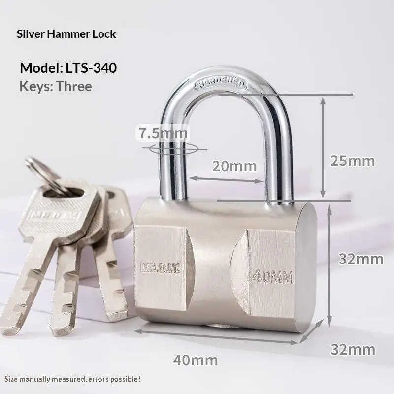 Durable Household Waterproof Anti-theft Padlock Heavy Duty Key Lock Outdoor Gym Safely Door Security Padlock