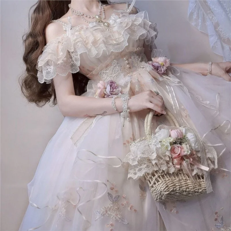 

Embroidered Lolita Wedding Dress Gorgeous Sweet