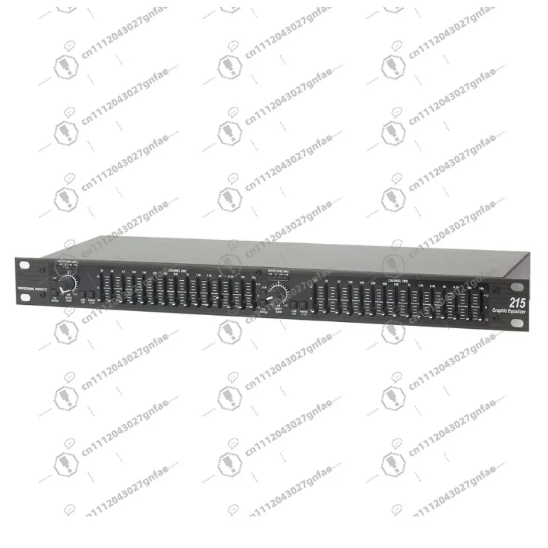 Professional Digital 15-Band Graphic Audio Stereo EQ Model 215, Metal Construction, Universal Voltage