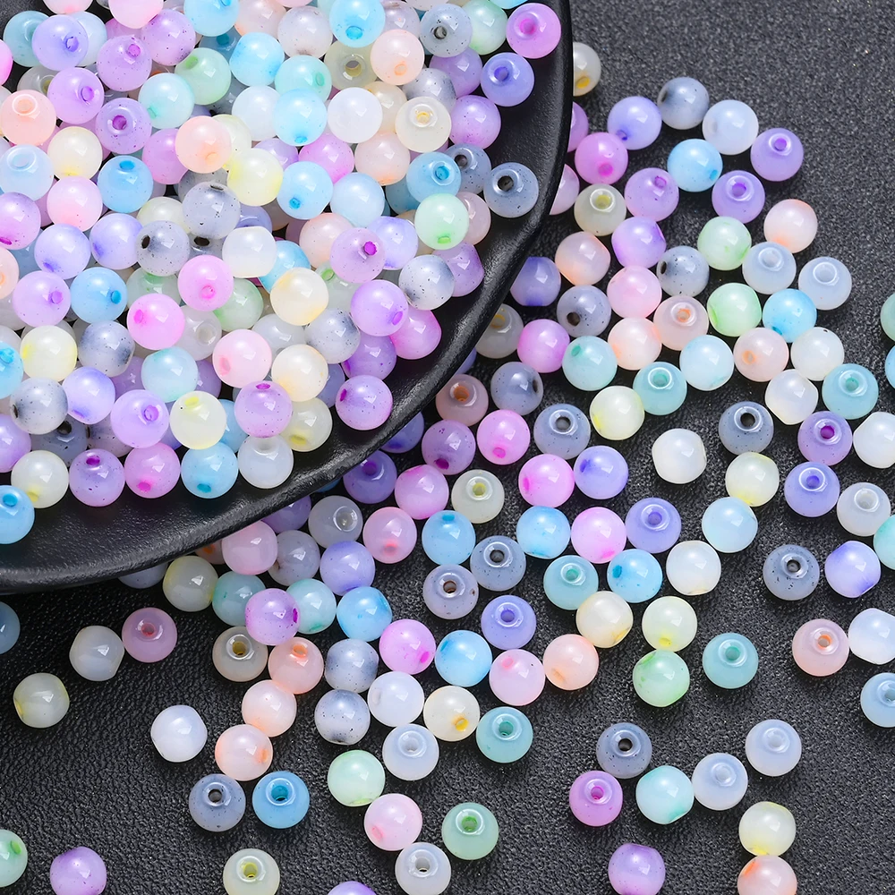 200 Stück Bunte Katzenauge-Glasperlen Hochwertige Lose Spacer-Perlen für Schmuckherstellung DIY Armband Halskette Zubehör – Detail 1