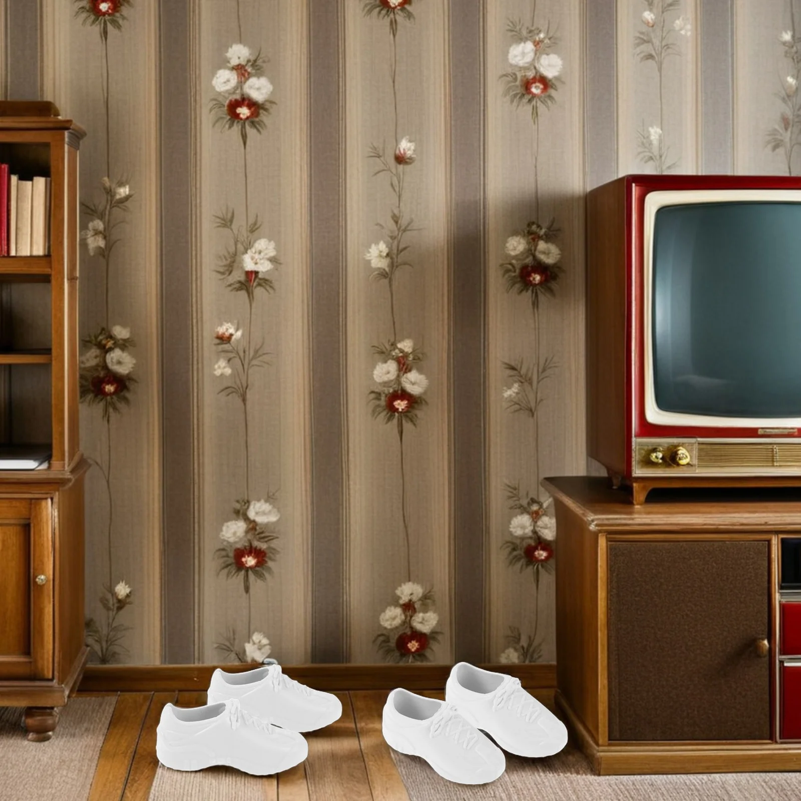 1 set 1 set miniatuurschoenen voor 11 inch stijlvolle plastic kleine schoenaccessoires rollenspel leuk vakmanschap gemakkelijk schoon te maken