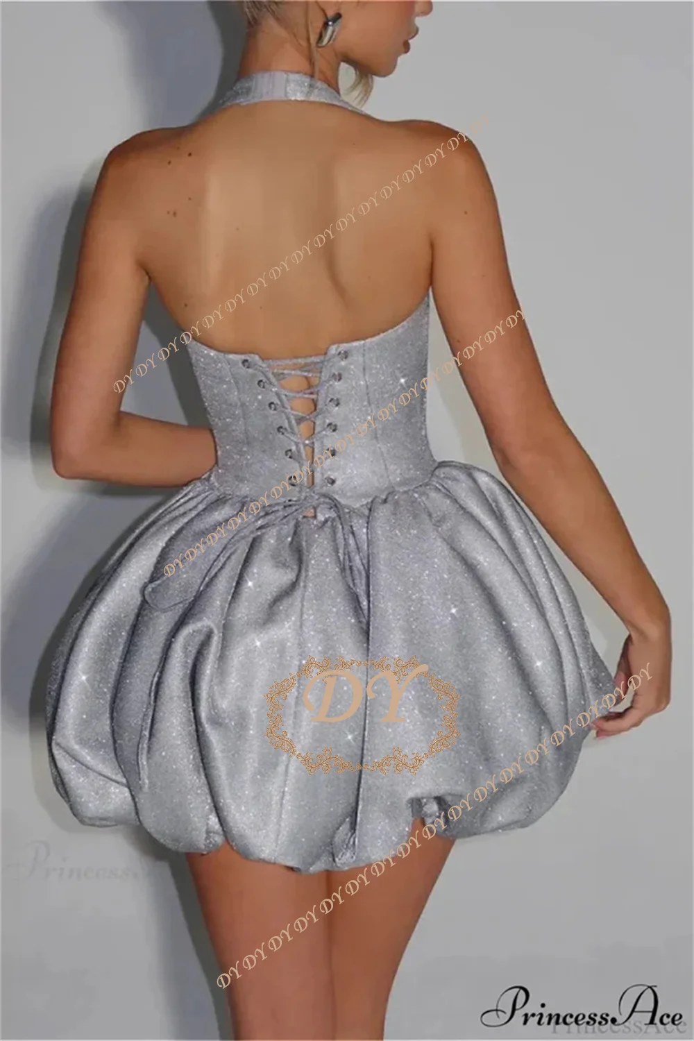 

DY Shinny Sparkly Cocktail Dress Crystal Short Prom Outfit Birthday Dresses Women Sexy Vestidos De Gala Customized