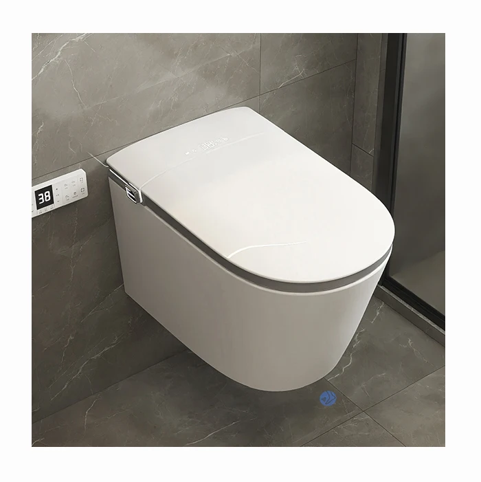 

#Custom Automatic Sanitary Ware Ceramic Wall Mounted Intelligent Toilet Bowl Bathroom Water Closet Wall Hung Smart Toilets
