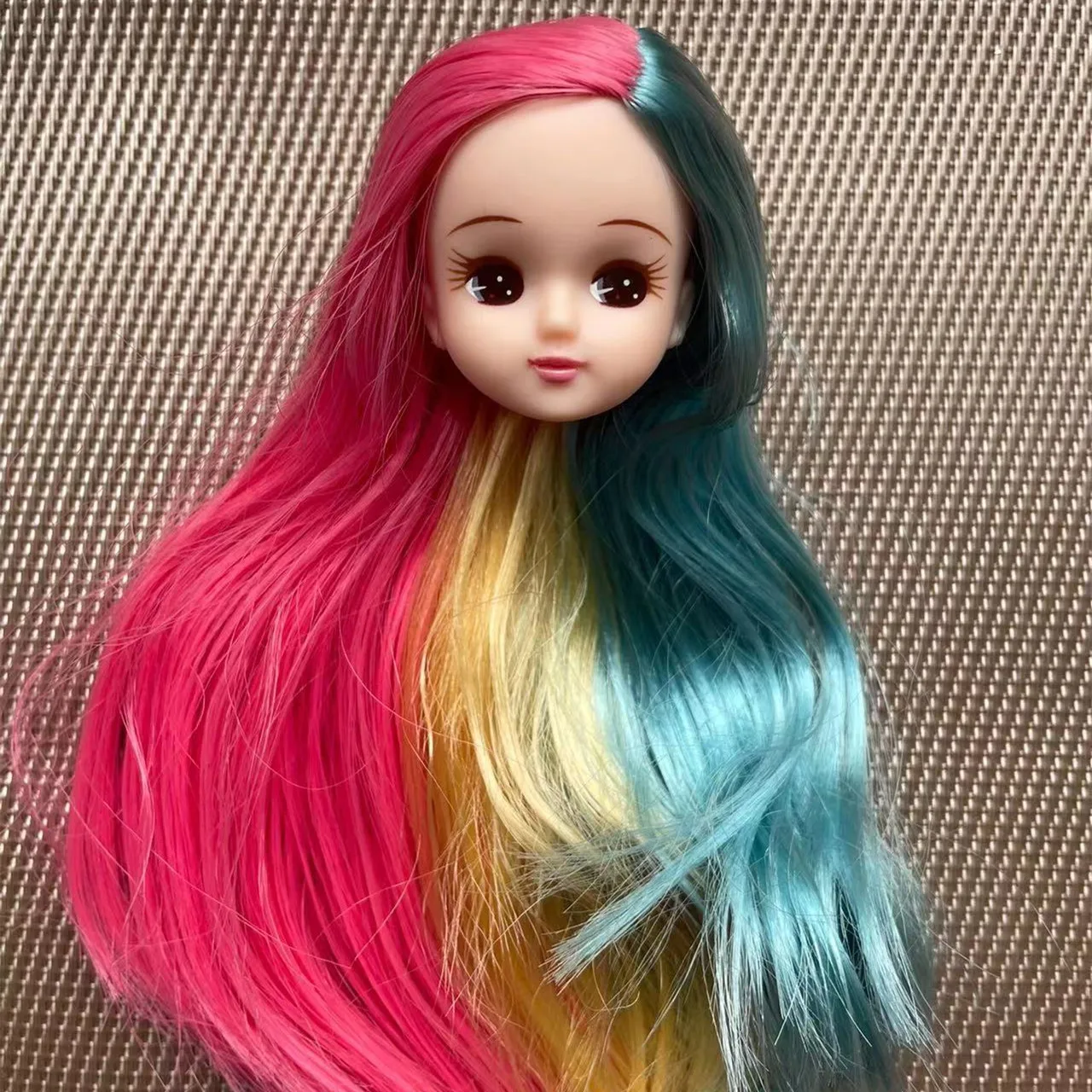 Licca Doll Head Princess DIY Toy Rare Collection Long Hair Doll Parts 1/6 Princess Doll Accessories Colorful Hair Doll Heads