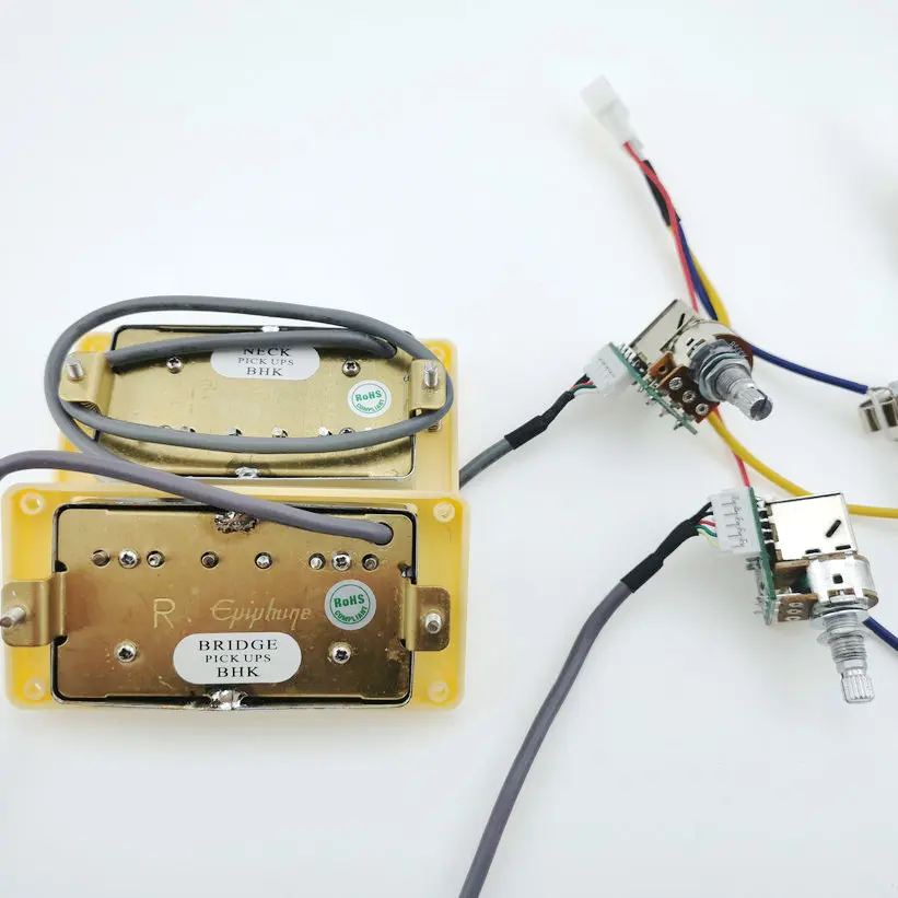 

Звукосниматели для гитары LP Стандартный гриф и бридж Звукосниматели для хамбакера для электрогитары с профессиональным жгутом проводов