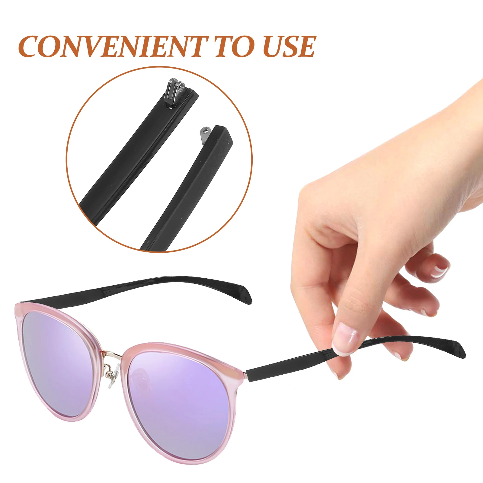 

1 Pair Universal Glasses Arm Replacement Durable Eyeglass Parts Repair Sturdy Design