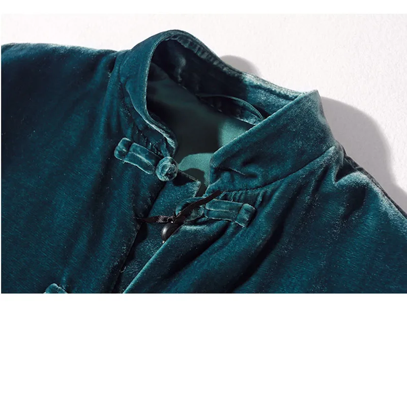 Fengaoyu High-end Silk Velvet Women's Shirt Stylish and Elegant Blouse Retro and Comfortable, Breathable Sweat-absorbent Casual