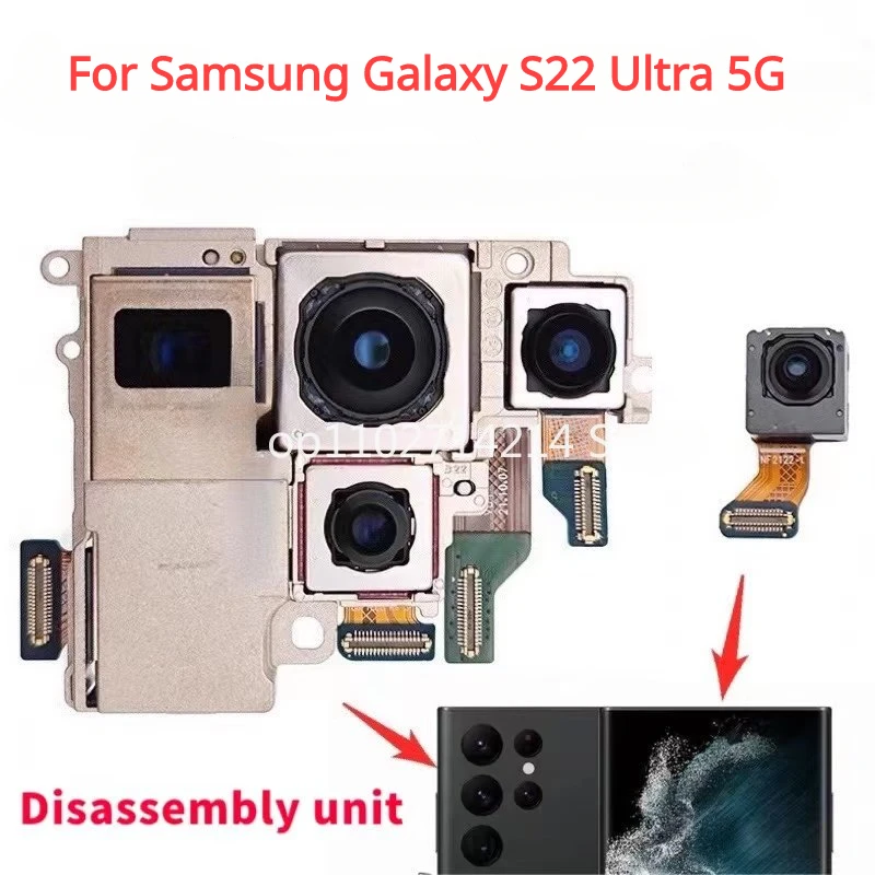 

Оригинальная задняя фронтальная камера для Samsung Galaxy S22 Ultra 5G S908B S908U фронтальная селфи задняя камера запасной модуль