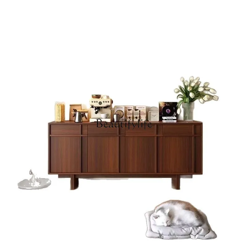 

Medieval style dining side cabinet light luxury high-end feeling against the wall Chinese locker