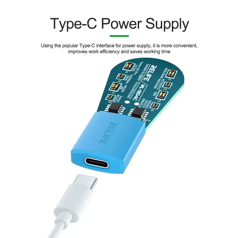 RELIFE RL-904C Battery Activation Board Intelligent Recognition,Type-C Power Supply  for TECNO, Itel, Infinix Series