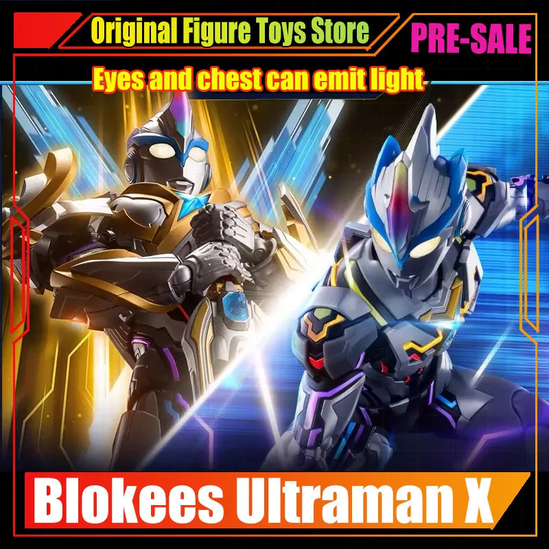 

New 2025 Blokees Ultraman Figure Legend Edition:Ultraman X Beyond Form Collect Toy Kids Fans Model Gift Eyes And Chest Will Glow