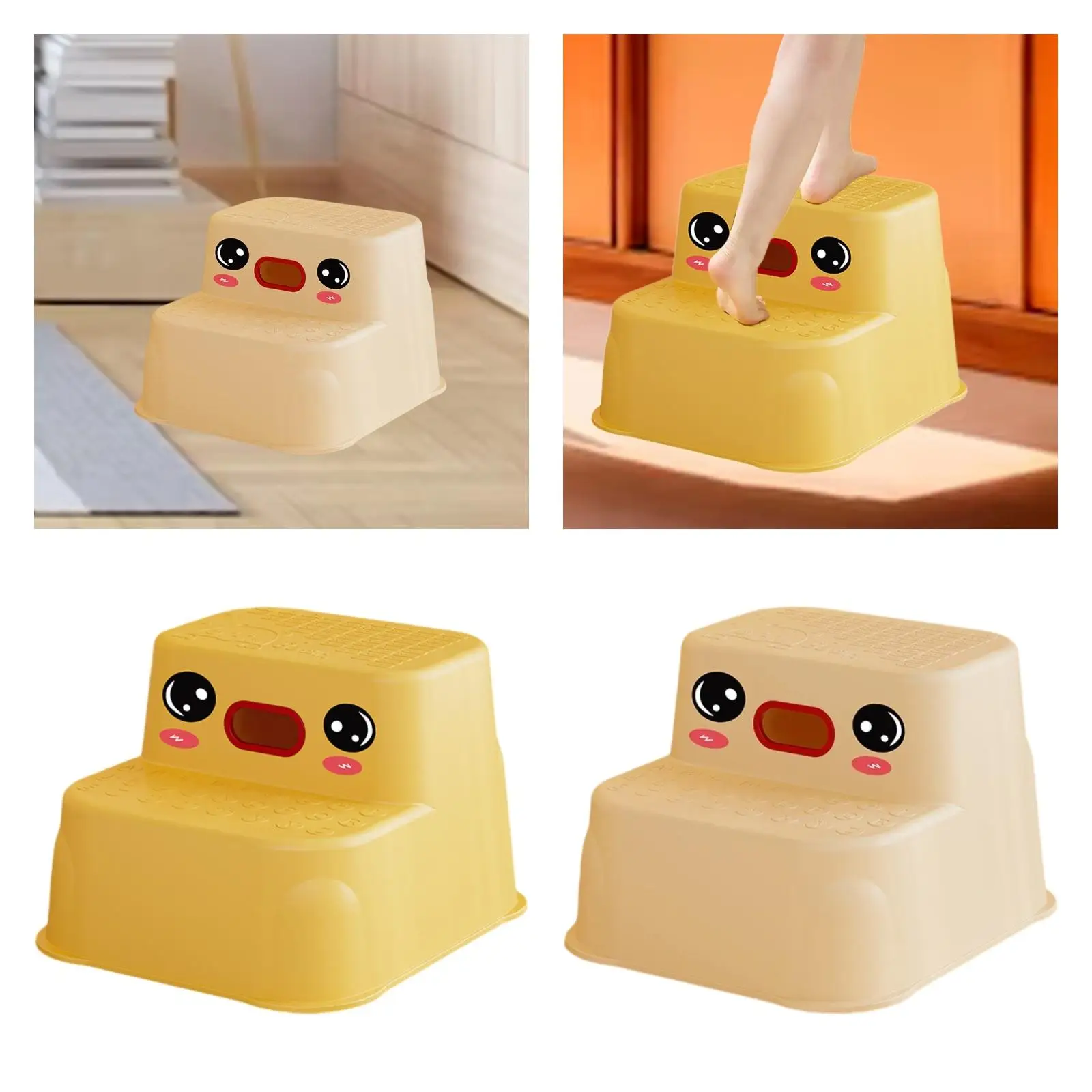 

Cartoon Step Stool Double up Toddlers Step Stool for Guest Rooms Read Books