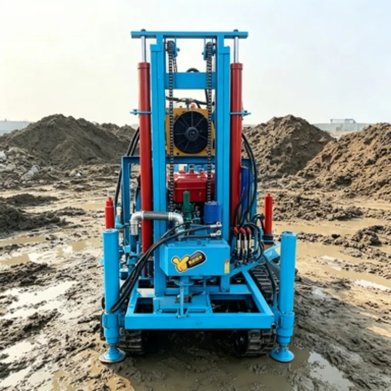 Factory 50HP 200m Small Diesel Hydraulic Water Well Drill Rig Wheeled Well Drilling Machine  Mini Water Well Drilling Rig