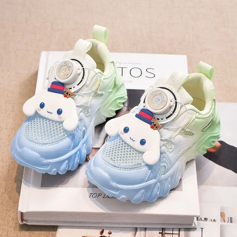 

Cinnamoroll Anime Kawaii Sanrio Ins Fashion Baby Shoes 2025 Summer New Cute Children Mesh Breathable Sports Sneakers Gifts
