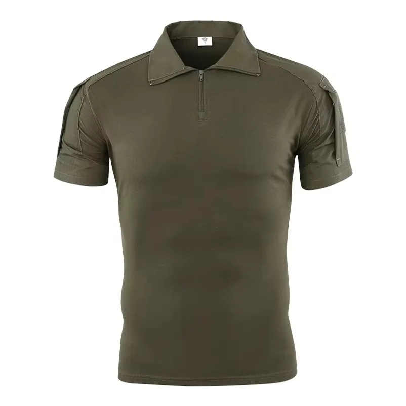 Camouflage Tactical Shirt Short Sleeve Men's Quick Dry Combat T-Shirt Military Army T Shirt Camo Outdoor Hiking Hunting Shirts