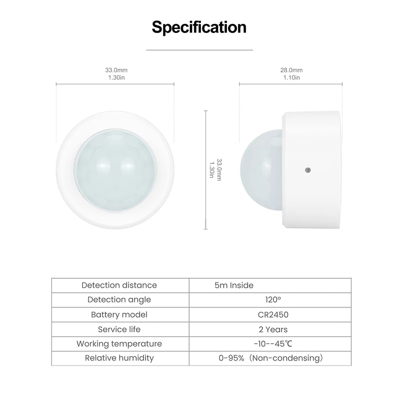 3x Bewegungs körpers ensor ZigBee 3,0 Tuya Mini Smart Human Motion Pir Wandler (c)