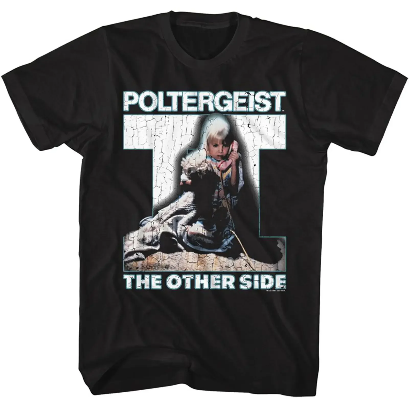 Poltergeist Big 2 Logo T shirt HYPER iCONiC vintage Washed Stylish homme Casual Stretched Top For Everyday Wear Soft Slightly