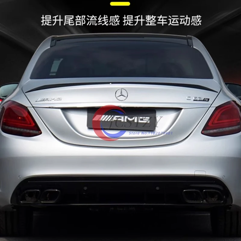 For Mercedes-Benz W205 spoiler 2016-2018 Class C180 C200L C63 spoiler  primer color car rear spoiler decoration