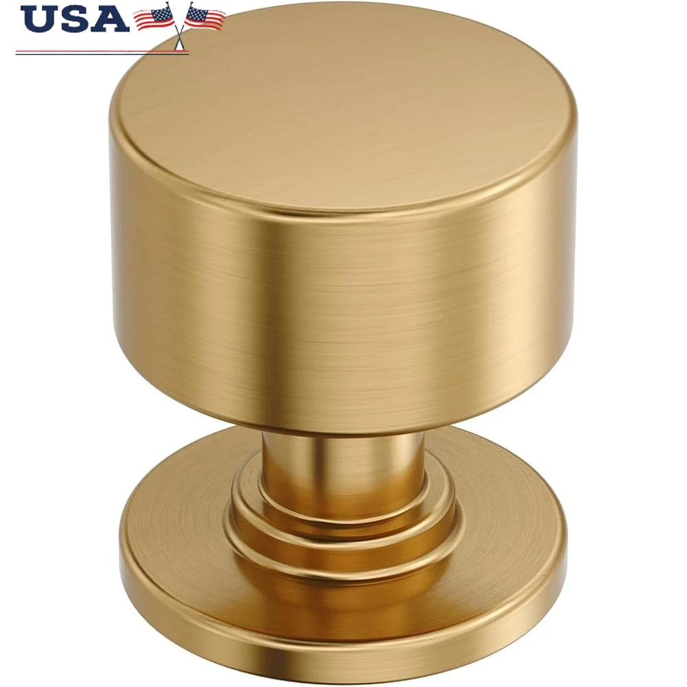 

Transitional Style Zinc Cabinet Knob 1-1/8 Inch Diameter Round Champagne Bronze Durable Hardware Included Easy Installation