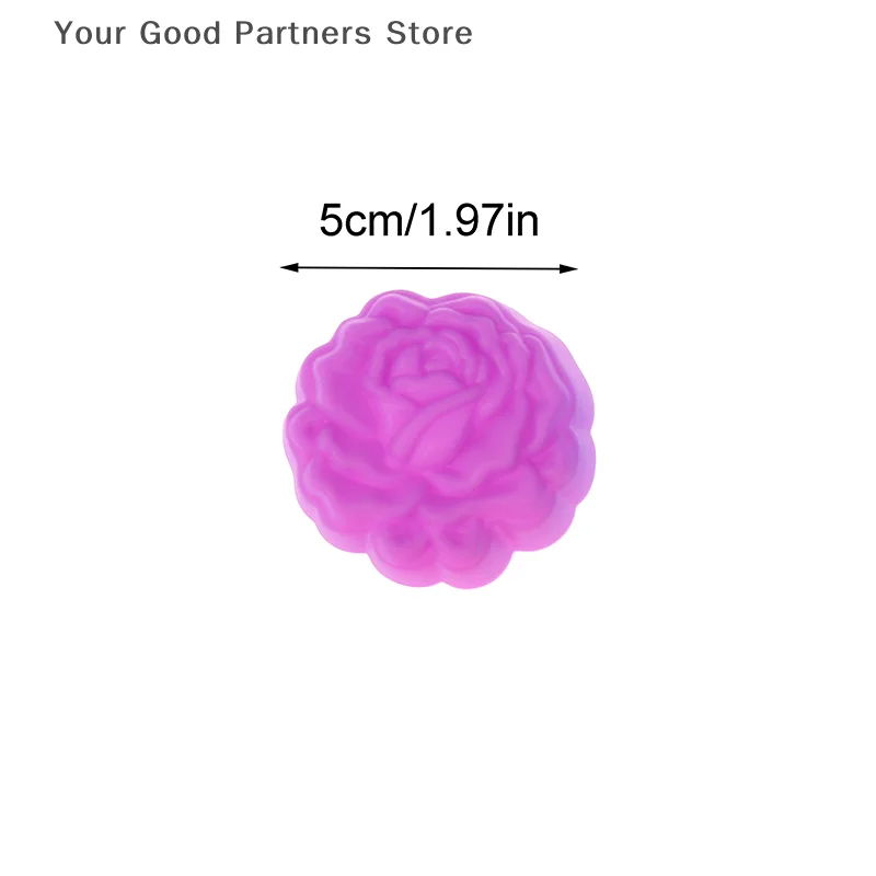 6Pcs Flower Silicone Mold DIY Handmade 3D Flower Ice Cube Soap Chocolate Plaster Candle Resin Mould Cake Baking Tool